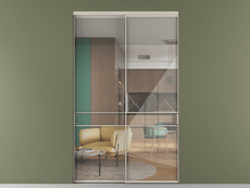 Перегородка Формато внутри проёма 2 створки