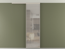 Перегородка Формато вдоль стены на потолок 1 створка