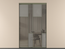 Перегородка Mosaic внутри проёма 2 створки