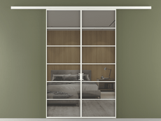 Перегородка Formato вдоль стены 2 створки