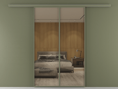 Перегородка Формато вдоль стены 2 створки