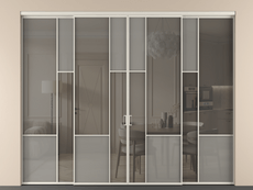 Перегородка Мозаик внутри проёма 4 створки