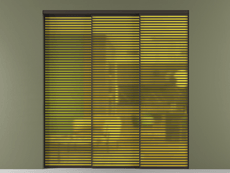 Перегородка Формато внутри проёма 3 створки с синхронным механизмом