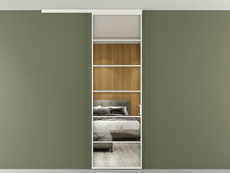 Перегородка Формато вдоль стены на потолок 1 створка