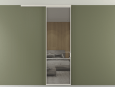 Перегородка Formato вдоль стены на потолок 1 створка