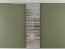 Перегородка Формато вдоль стены на потолок 1 створка