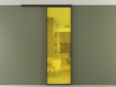 Перегородка Formato вдоль стены на потолок 1 створка