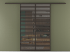 Перегородка Формато вдоль стены 2 створки