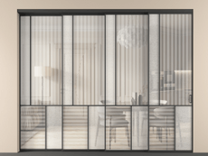 Перегородка Mosaic внутри проёма телескопик синхро 3