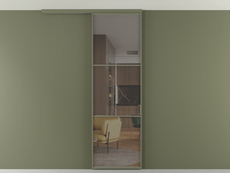 Перегородка Формато вдоль стены на потолок 1 створка