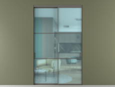 Перегородка Formato внутри проёма 2 створки