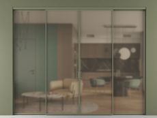 Перегородка Формато внутри проёма 4 створки