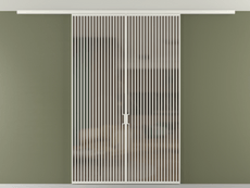 Перегородка Formato вдоль стены на потолок 2 створки