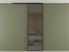 Перегородка Formato вдоль стены на потолок одностворчатая