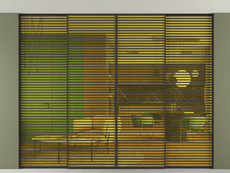 Перегородка Formato внутри проёма скрытое крепление в потолок 4 створки