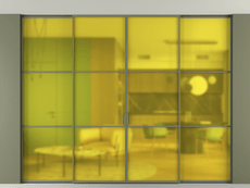 Перегородка Формато внутри проёма скрытое крепление в потолок 4 створки