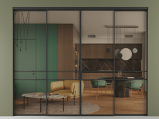 Перегородка Formato внутри проёма четырёхстворчатая