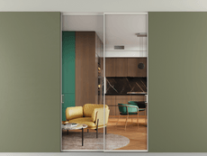 Перегородка Formato внутри проёма двустворчатая со скрытым креплением в потолок