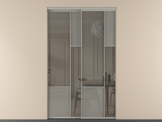 Перегородка Мозаик внутри проёма 2 створки