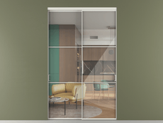 Перегородка Formato внутри проёма 2 створки