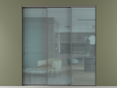 Перегородка Формато внутри проёма 3 створки с синхронным механизмом