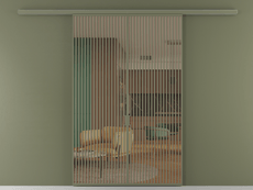 Перегородка Formato вдоль стены 2 створки