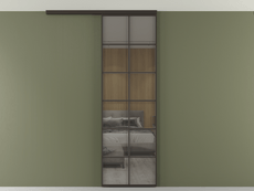 Перегородка Формато вдоль стены на потолок 1 створка