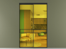 Перегородка Formato внутри проёма 2 створки