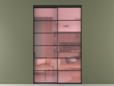 Перегородка Formato внутри проёма 2 створки