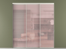 Перегородка Formato внутри проёма 3 створки с синхронным механизмом