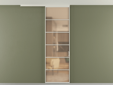 Перегородка Формато вдоль стены на потолок 1 створка