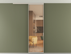 Перегородка Формато вдоль стены на потолок 1 створка