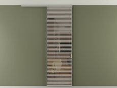 Перегородка Формато вдоль стены на потолок 1 створка