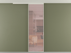 Перегородка Формато вдоль стены на потолок 1 створка