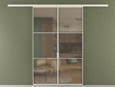 Перегородка Formato вдоль стены 2 створки