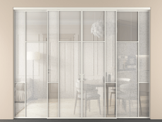 Перегородка Mosaic внутри проёма четырёхстворчатая