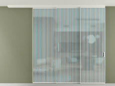 Перегородка Формато вдоль стены на потолок 3 створки с синхронным механизмом