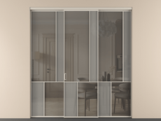 Перегородка Мозаик внутри проёма 3 створки