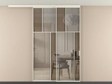 Перегородка Mosaic вдоль стены на потолок телескопик синхро 2