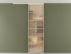 Перегородка Formato вдоль стены на потолок 1 створка