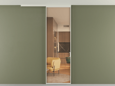 Перегородка Формато вдоль стены на потолок 1 створка