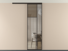 Перегородка Mosaic вдоль стены на потолок 1 створка