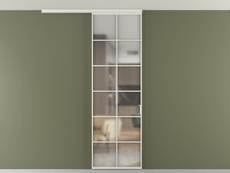 Перегородка Формато вдоль стены на потолок 1 створка