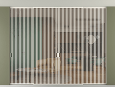 Перегородка Формато внутри проёма скрытое крепление в потолок 4 створки