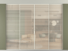 Перегородка Формато внутри проёма скрытое крепление в потолок 4 створки