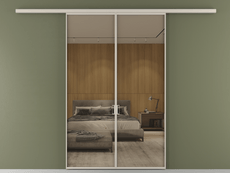 Перегородка Формато вдоль стены 2 створки