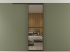 Перегородка Формато вдоль стены на потолок 1 створка