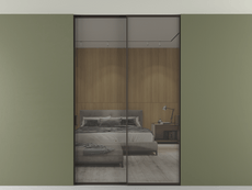 Перегородка Formato внутри проёма скрытое крепление в потолок 2 створки