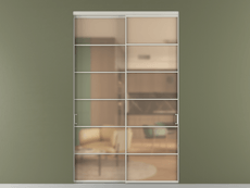 Перегородка Формато внутри проёма 2 створки