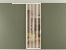 Перегородка Formato вдоль стены на потолок 1 створка